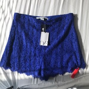 Blue Lace Shorts
